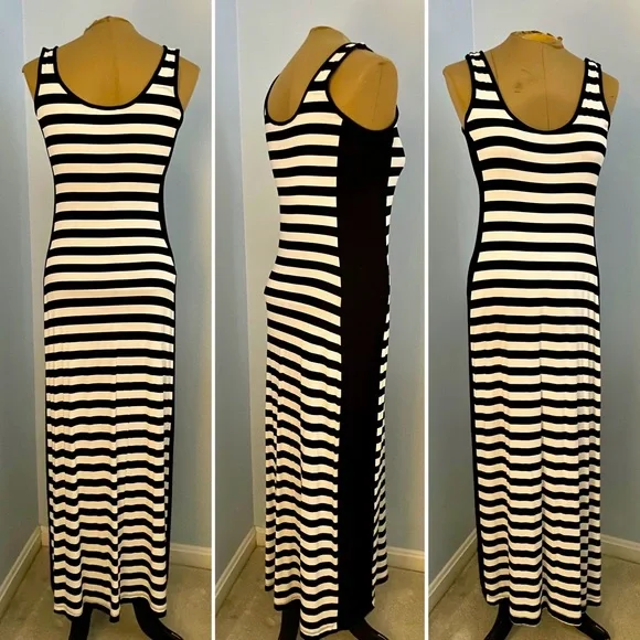 how to layer a long dress Two-Tone Long Maxi Dress with Double Layer Skirt  Black and Blush